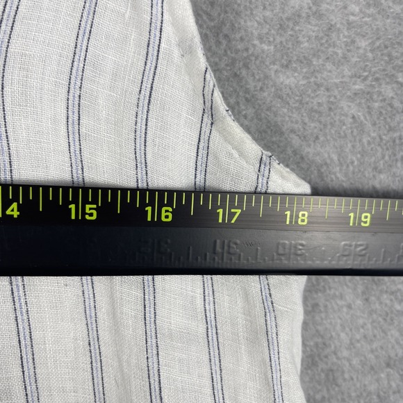 Rosemarie Made in Italy Linen Button Front Sleeveless Dress Womens S Coastal - Picture 6 of 11